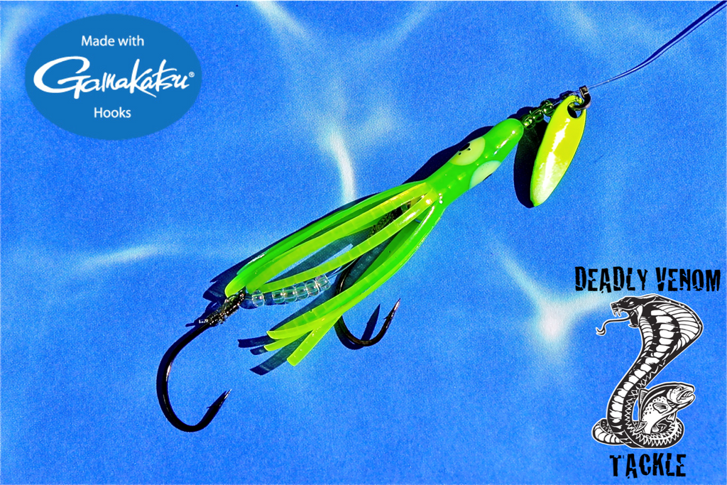 VENOMOUS HOOCHIE - UV CHARTREUSE W/GLOW CHARTREUSE