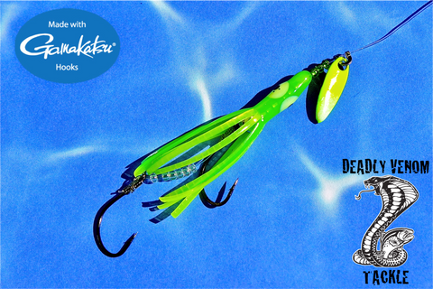 VENOMOUS HOOCHIE - UV CHARTREUSE W/GLOW CHARTREUSE