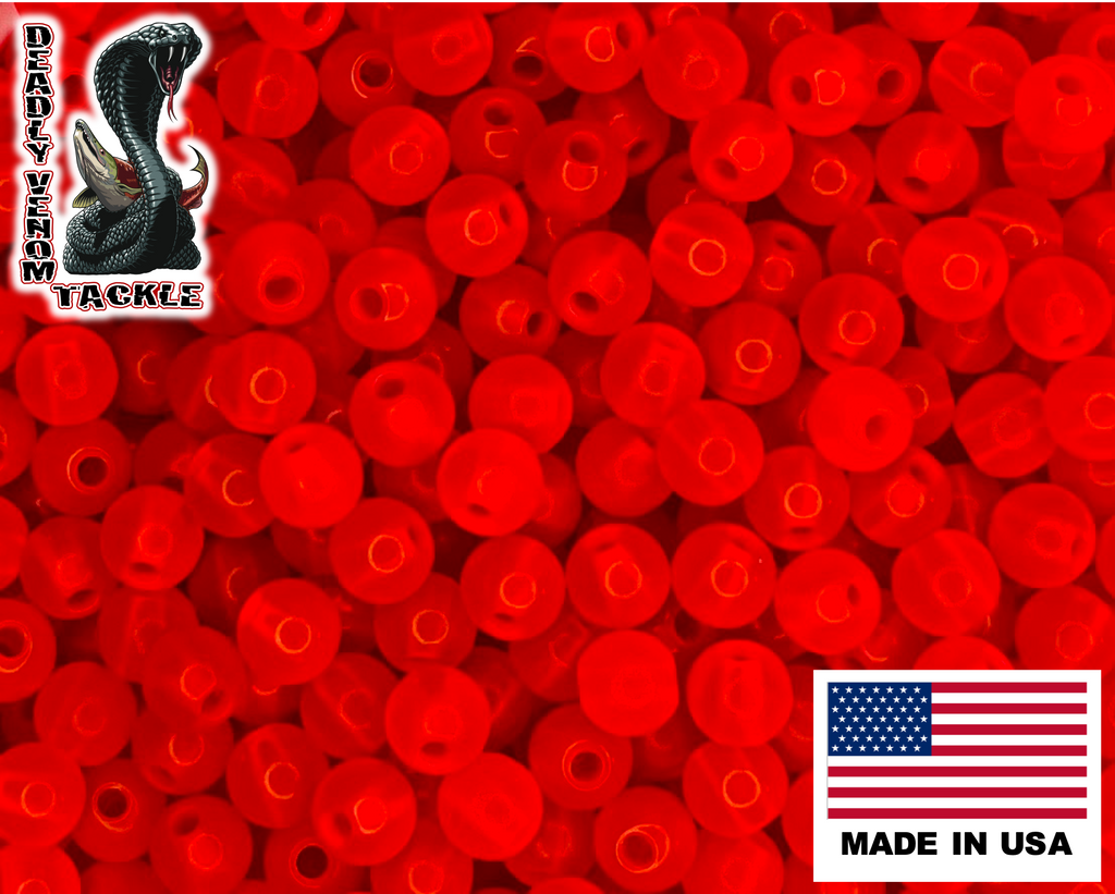 FLAME RED FISHING BEADS – Deadly Venom Tackle