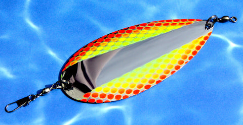 ARROW FLASH DODGER - NICKEL/UV CHARTREUSE FLAME NETTED WING